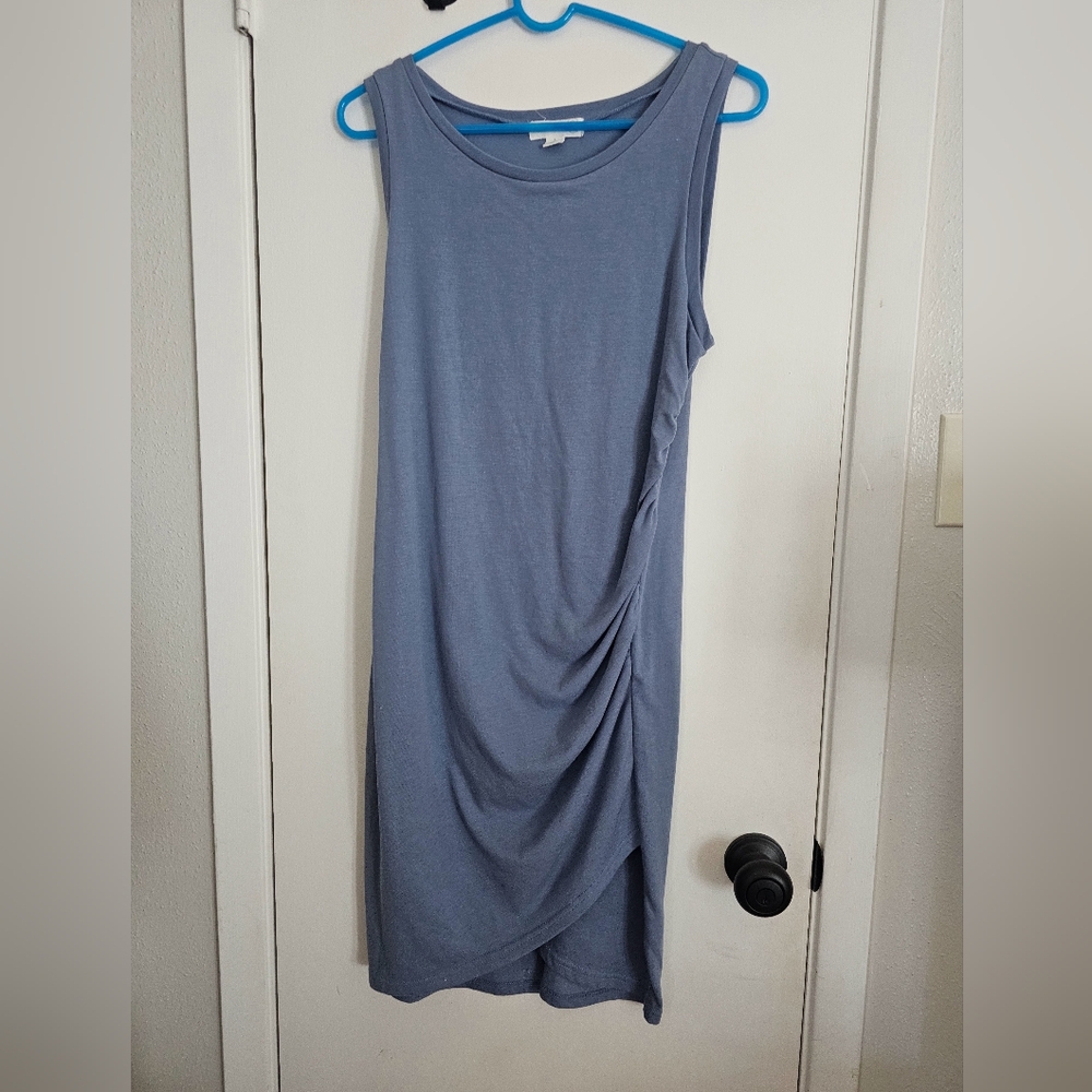 Treasure & Bond Blue Ruched Sheath Dress